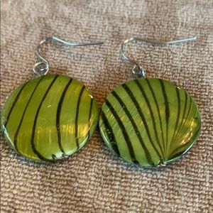 Green earrings